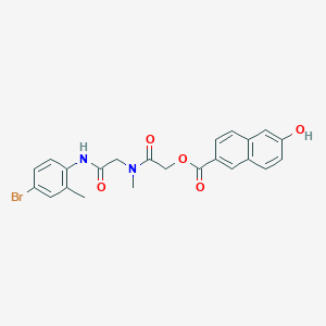 [2-[[2-(4-Bromo-2-methylanilino)-2-oxoethyl]-methylamino]-2-oxoethyl] 6-hydroxynaphthalene-2-carboxylate