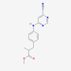 Methyl 3-[4-[(6-cyanopyrimidin-4-yl)amino]phenyl]-2-methylpropanoate