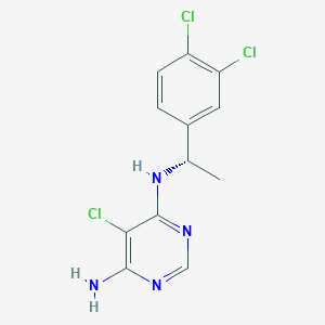 5-chloro-4-N-[(1S)-1-(3,4-dichlorophenyl)ethyl]pyrimidine-4,6-diamine