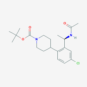 tert-butyl 4-[2-[(1R)-1-acetamidoethyl]-4-chlorophenyl]piperidine-1-carboxylate