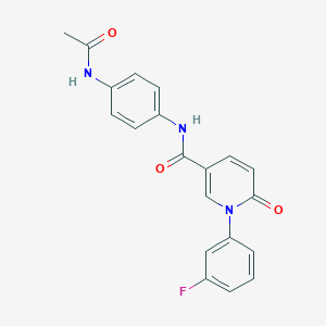 N-(4-acetamidophenyl)-1-(3-fluorophenyl)-6-oxopyridine-3-carboxamide