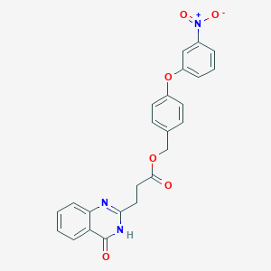 [4-(3-nitrophenoxy)phenyl]methyl 3-(4-oxo-3H-quinazolin-2-yl)propanoate