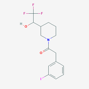 2-(3-Iodophenyl)-1-[3-(2,2,2-trifluoro-1-hydroxyethyl)piperidin-1-yl]ethanone