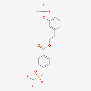 2-[3-(Trifluoromethoxy)phenyl]ethyl 4-(difluoromethylsulfonylmethyl)benzoate