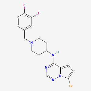 7-bromo-N-[1-[(3,4-difluorophenyl)methyl]piperidin-4-yl]pyrrolo[2,1-f][1,2,4]triazin-4-amine