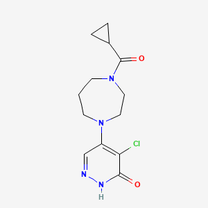 molecular formula C13H17ClN4O2 B7428493 5-chloro-4-[4-(cyclopropanecarbonyl)-1,4-diazepan-1-yl]-1H-pyridazin-6-one 