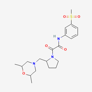 2-[2-[(2,6-dimethylmorpholin-4-yl)methyl]pyrrolidin-1-yl]-N-(3-methylsulfonylphenyl)-2-oxoacetamide