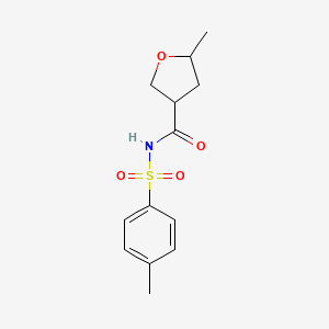 molecular formula C13H17NO4S B7428524 5-methyl-N-(4-methylphenyl)sulfonyloxolane-3-carboxamide 