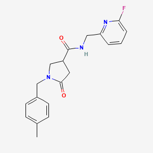 N-[(6-fluoropyridin-2-yl)methyl]-1-[(4-methylphenyl)methyl]-5-oxopyrrolidine-3-carboxamide