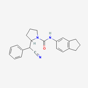 2-[cyano(phenyl)methyl]-N-(2,3-dihydro-1H-inden-5-yl)pyrrolidine-1-carboxamide