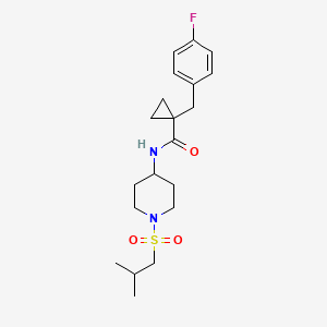 1-[(4-fluorophenyl)methyl]-N-[1-(2-methylpropylsulfonyl)piperidin-4-yl]cyclopropane-1-carboxamide