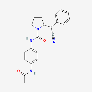 N-(4-acetamidophenyl)-2-[cyano(phenyl)methyl]pyrrolidine-1-carboxamide