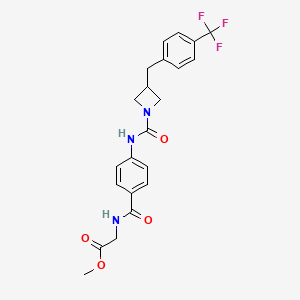 Methyl 2-[[4-[[3-[[4-(trifluoromethyl)phenyl]methyl]azetidine-1-carbonyl]amino]benzoyl]amino]acetate