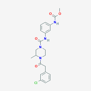 methyl N-[3-[[4-[2-(3-chlorophenyl)acetyl]-3-methylpiperazine-1-carbonyl]amino]phenyl]carbamate