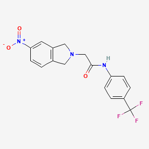 2-(5-nitro-1,3-dihydroisoindol-2-yl)-N-[4-(trifluoromethyl)phenyl]acetamide