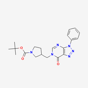 Tert-butyl 3-[(7-oxo-3-phenyltriazolo[4,5-d]pyrimidin-6-yl)methyl]pyrrolidine-1-carboxylate