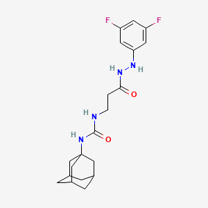 1-(1-Adamantyl)-3-[3-[2-(3,5-difluorophenyl)hydrazinyl]-3-oxopropyl]urea