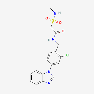 N-[[4-(benzimidazol-1-yl)-2-chlorophenyl]methyl]-2-(methylsulfamoyl)acetamide