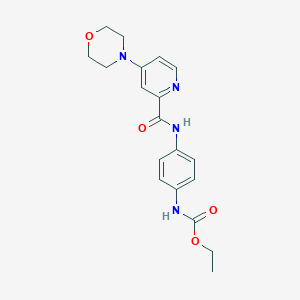 ethyl N-[4-[(4-morpholin-4-ylpyridine-2-carbonyl)amino]phenyl]carbamate