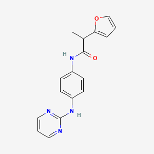 2-(furan-2-yl)-N-[4-(pyrimidin-2-ylamino)phenyl]propanamide