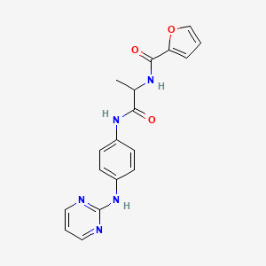 N-[1-oxo-1-[4-(pyrimidin-2-ylamino)anilino]propan-2-yl]furan-2-carboxamide