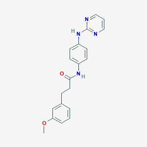 molecular formula C20H20N4O2 B7428767 3-(3-methoxyphenyl)-N-[4-(pyrimidin-2-ylamino)phenyl]propanamide 