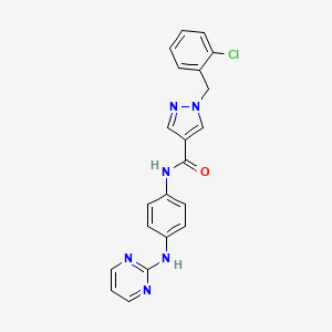 1-[(2-chlorophenyl)methyl]-N-[4-(pyrimidin-2-ylamino)phenyl]pyrazole-4-carboxamide