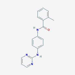 molecular formula C18H16N4O B7428791 2-methyl-N-[4-(pyrimidin-2-ylamino)phenyl]benzamide 