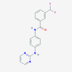 molecular formula C18H14F2N4O B7428795 3-(difluoromethyl)-N-[4-(pyrimidin-2-ylamino)phenyl]benzamide 