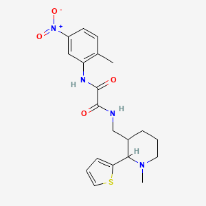 N'-(2-methyl-5-nitrophenyl)-N-[(1-methyl-2-thiophen-2-ylpiperidin-3-yl)methyl]oxamide
