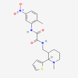 molecular formula C20H24N4O4S B7428801 N'-(2-methyl-5-nitrophenyl)-N-[(1-methyl-2-thiophen-2-ylpiperidin-3-yl)methyl]oxamide 