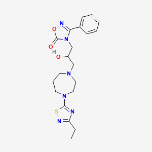 4-[3-[4-(3-Ethyl-1,2,4-thiadiazol-5-yl)-1,4-diazepan-1-yl]-2-hydroxypropyl]-3-phenyl-1,2,4-oxadiazol-5-one