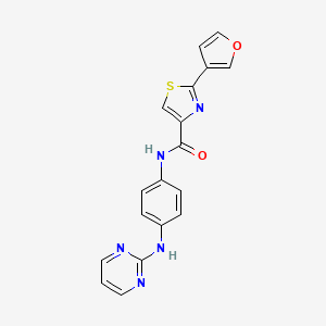 2-(furan-3-yl)-N-[4-(pyrimidin-2-ylamino)phenyl]-1,3-thiazole-4-carboxamide