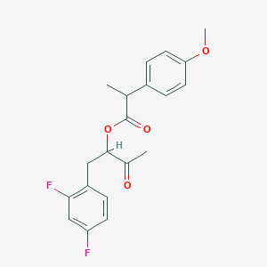 [1-(2,4-Difluorophenyl)-3-oxobutan-2-yl] 2-(4-methoxyphenyl)propanoate