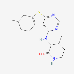 4-Methyl-3-[(7-methyl-5,6,7,8-tetrahydro-[1]benzothiolo[2,3-d]pyrimidin-4-yl)amino]piperidin-2-one
