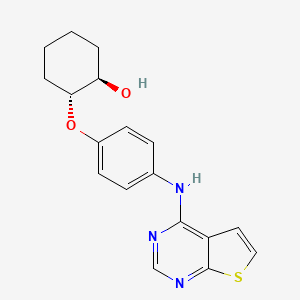 (1R,2R)-2-[4-(thieno[2,3-d]pyrimidin-4-ylamino)phenoxy]cyclohexan-1-ol