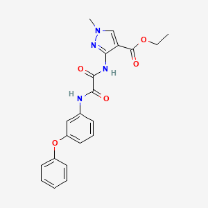 Ethyl 1-methyl-3-[[2-oxo-2-(3-phenoxyanilino)acetyl]amino]pyrazole-4-carboxylate