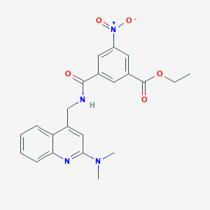 molecular formula C22H22N4O5 B7428853 Ethyl 3-[[2-(dimethylamino)quinolin-4-yl]methylcarbamoyl]-5-nitrobenzoate 