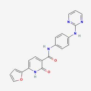 molecular formula C20H15N5O3 B7428856 6-(furan-2-yl)-2-oxo-N-[4-(pyrimidin-2-ylamino)phenyl]-1H-pyridine-3-carboxamide 