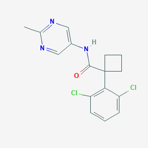 1-(2,6-dichlorophenyl)-N-(2-methylpyrimidin-5-yl)cyclobutane-1-carboxamide