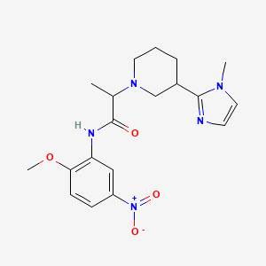 N-(2-methoxy-5-nitrophenyl)-2-[3-(1-methylimidazol-2-yl)piperidin-1-yl]propanamide