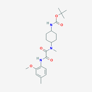 molecular formula C22H33N3O5 B7428935 tert-butyl N-[4-[[2-(2-methoxy-4-methylanilino)-2-oxoacetyl]-methylamino]cyclohexyl]carbamate 