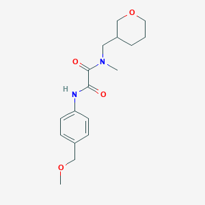 molecular formula C17H24N2O4 B7428953 N-[4-(methoxymethyl)phenyl]-N'-methyl-N'-(oxan-3-ylmethyl)oxamide 