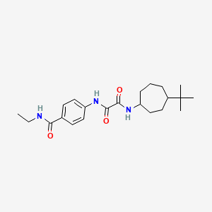 molecular formula C22H33N3O3 B7428963 N-(4-tert-butylcycloheptyl)-N'-[4-(ethylcarbamoyl)phenyl]oxamide 