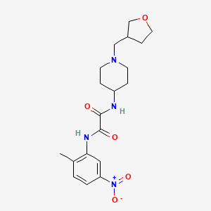 molecular formula C19H26N4O5 B7428966 N'-(2-methyl-5-nitrophenyl)-N-[1-(oxolan-3-ylmethyl)piperidin-4-yl]oxamide 