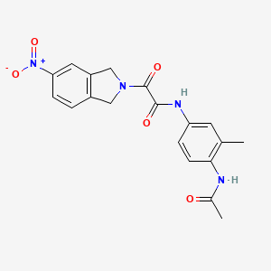 N-(4-acetamido-3-methylphenyl)-2-(5-nitro-1,3-dihydroisoindol-2-yl)-2-oxoacetamide