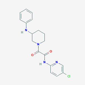 molecular formula C18H19ClN4O2 B7429014 2-(3-anilinopiperidin-1-yl)-N-(5-chloropyridin-2-yl)-2-oxoacetamide 