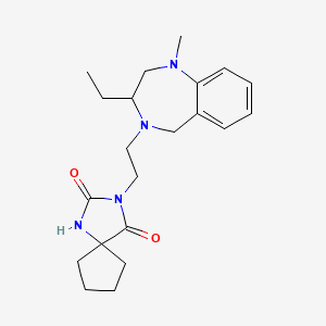 3-[2-(3-ethyl-1-methyl-3,5-dihydro-2H-1,4-benzodiazepin-4-yl)ethyl]-1,3-diazaspiro[4.4]nonane-2,4-dione