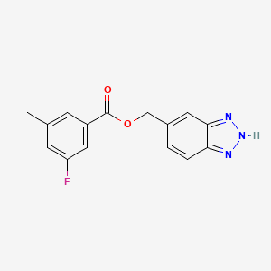 molecular formula C15H12FN3O2 B7429061 2H-benzotriazol-5-ylmethyl 3-fluoro-5-methylbenzoate 