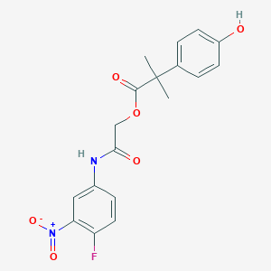 [2-(4-Fluoro-3-nitroanilino)-2-oxoethyl] 2-(4-hydroxyphenyl)-2-methylpropanoate